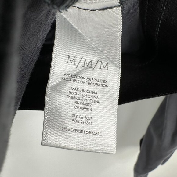 CAbi Women's Moto Jacket M Gray Asymmetrical Zip Cotton Blend Crop - Picture 5 of 6